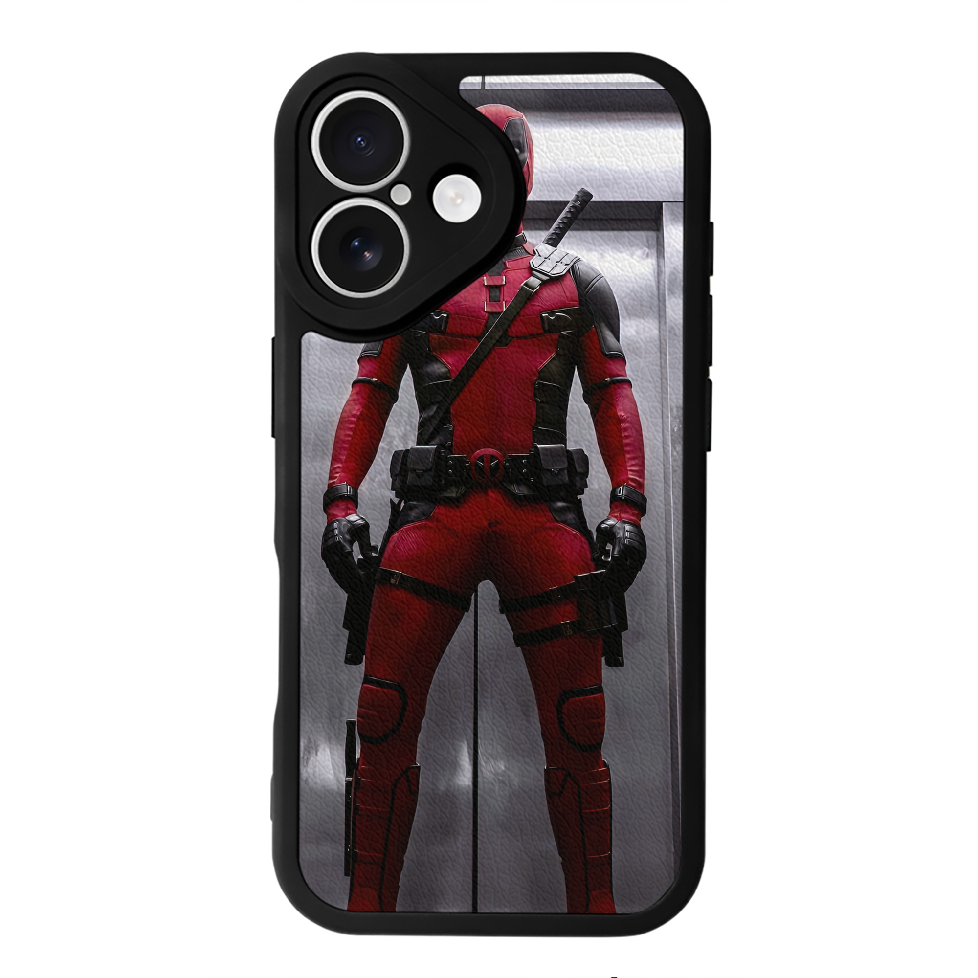 （画像用） Deadpool デッドプール 【iPhone 16シリーズ対応】シリコンスマホケース（レザー調） 材質：シリコン